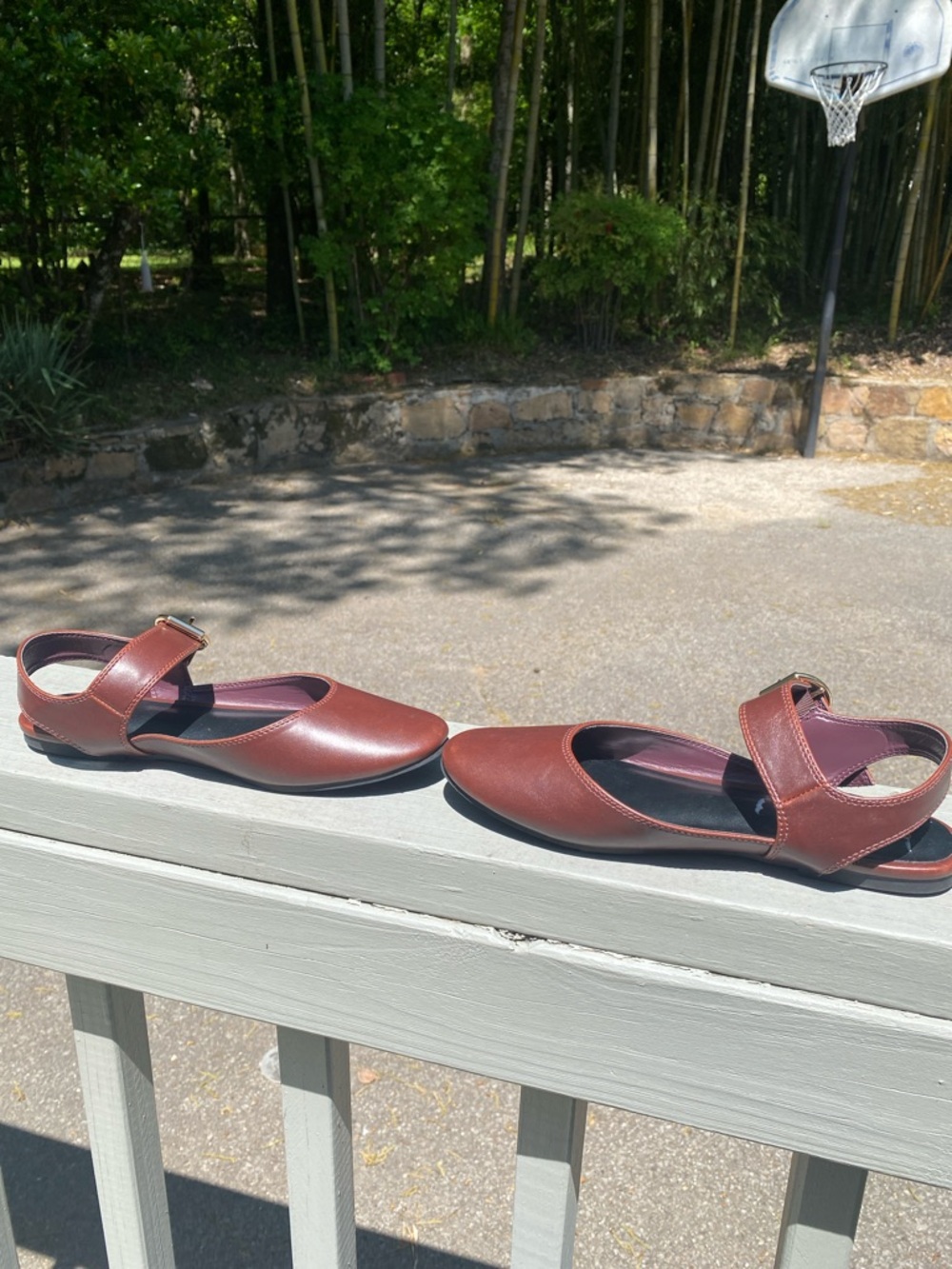Final Markdown!! Burgundy / Brown Mary Jane Flats with Ankle Strap